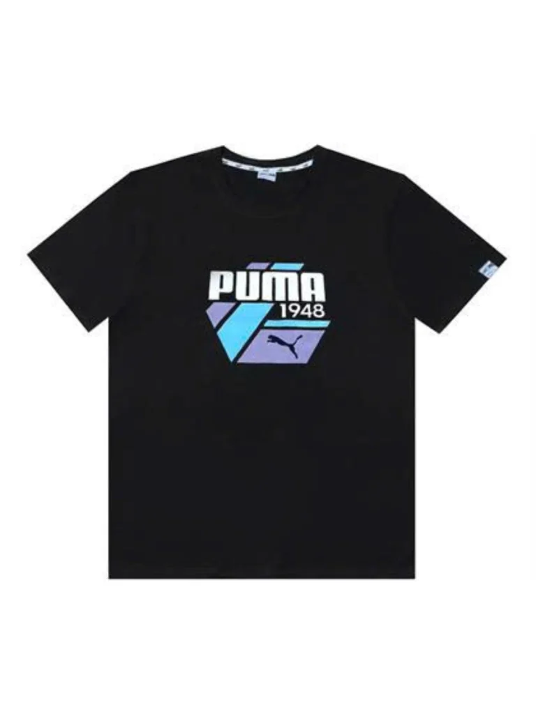 Áo Thun Puma Logo Xanh Tím